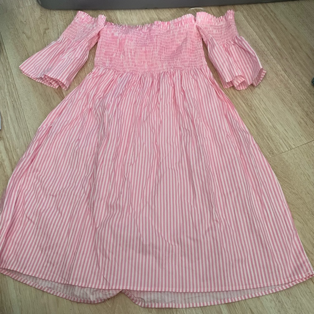 Pink and White Dress